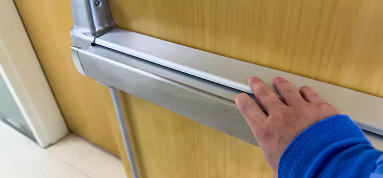 Installing a Push Bar on a Door Rancho Cucamonga